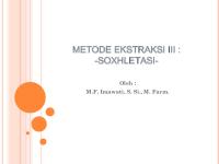 Materi 5 - Metode Ekstraksi Soxhletasi