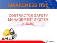 Materi CSMS For Contractor