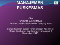 Materi Manajemen Puskesmas