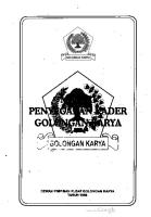 Materi penyegaran kader Golongan Karya