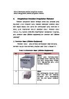 Materi Peralatan Pengolahan Makanan