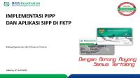 Materi Sosialisasi SIPP FKTP [PDF]