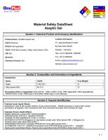 Material Safety Datasheet Aseptic Gel: Section 1: Chemical Product and Company Identification