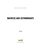 Matrices and Determinants