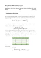 Mean, Median, & Modus Data Tunggal