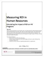 Measuring - ROI in Human Resources [PDF]