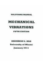 Mechanical Vibrations Ss Rao 5th Edition Solution Manual