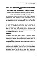 Media Baru, Masyarakat Sosial Baru Dan Budaya Baru [PDF]