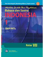 Membuka Jendela Ilmu Pengetahuan Bahasa dan sastra Indonesia 1 SMP/MTs Kelas VII
 9794628603