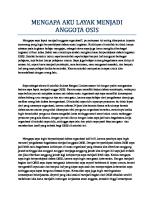 Mengapa Aku Layak Menjadi Anggota Osis [PDF]