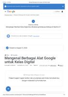 Mengenal Berbagai Alat Google Untuk Kelas Digital