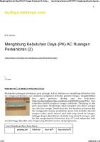 Menghitung Kebutuhan Daya (PK) AC Ruangan Perkantoran