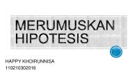 Merumuskan Hipotesis [PDF]