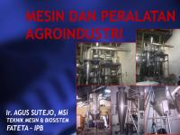 Mesin Dan Peralatan Agroindustri