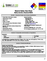 Methyl Alcohol Absolute Msds