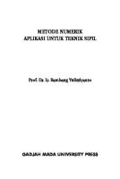 Metode Numerik Aplikasi Untuk Teknik Sipil