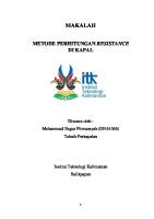 Metode Perhitungan Resistance Di Kapal [PDF]