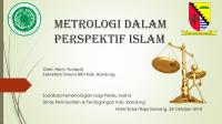 Metrologi Dalam Perspektif Islam