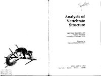 Milton Hildebrand - Analysis of Vertebrate Structure-Wiley and Sons (2015)