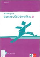 Mit Erfolg Zum Goethe-Zertifikat b1 Testbuch