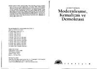 Modernleşme, Kemalizm ve demokrasi  
 9754700265, 9789754700268