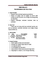 Modul 1 Tapping Transformator Tiga Fase