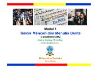 Modul 1 - Teknik Mencari Dan Menulis Berita - UT Korea