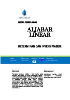 Modul 3 Determinan Dan Invers Matriks [PDF]