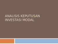 Modul 4 Keputusan Investasi