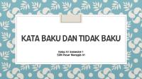 Modul Bahasa Indonesia Materi Kata Baku Dan Tidak Baku