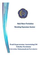 Modul Kuliah Metodologi Kepenataan Anestesi [PDF]