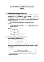 Modul Matematika Kelas 8 Semester 1 SPLDV