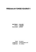 Modul Matematika - Persamaan Fungsi Kuadrat-1