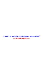 Modul Microsoft Excel 2010 Bahasa Indonesia PDF [PDF]