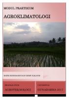 Modul Praktikum Agroklimatologi