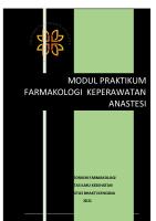 Modul Praktikum Farmakologi Keperawatan Anastesi