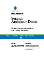 Modul Sejarah Arsitektur Minggu 2 Arsitektur Dunia