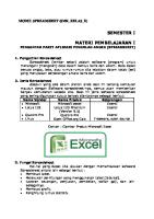 Modul Spreadsheet Kelas X (Bagian 1) PDF