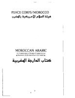 Moroccan Arabic (Darija): A Competency Based Curriculum, Beginning and Intermediate Students