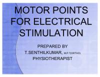 Motor Points For Electrical Stimulation For Physiotheapist