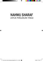 Nahwu Sharaf Untuk Perguruan Tinggi