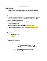 Naoh Storage Tank Design Description:: Calculations For Tank Volume