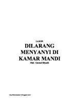 Naskah Drama Dilarang Nyanyi Di Kamar Mandi