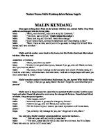 Naskah Drama Malin Kundang Dalam Bahasa Inggris