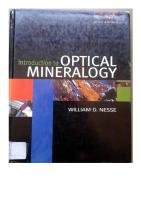 Nesse - Introduction To Optical Mineralogy - 3th Edition PDF