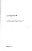 Nicolas Bourriaud Relational Aesthetics [PDF]