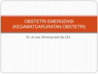 Obstetri Emergensi - DR DR Leo SP - Og