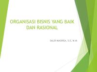 Organisasi Bisnis Yang Baik Dan Rasional 10