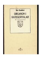 Organon I, Kategoryalar  
 9751101484, 9789751101488