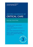 Oxford Handbook of Critical Care - Mervyn Singer